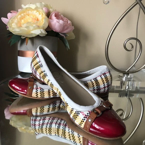 AGL Attilio Giusti Leombruni Plaid Ballet Flat Shoes - Picture 8 of 8